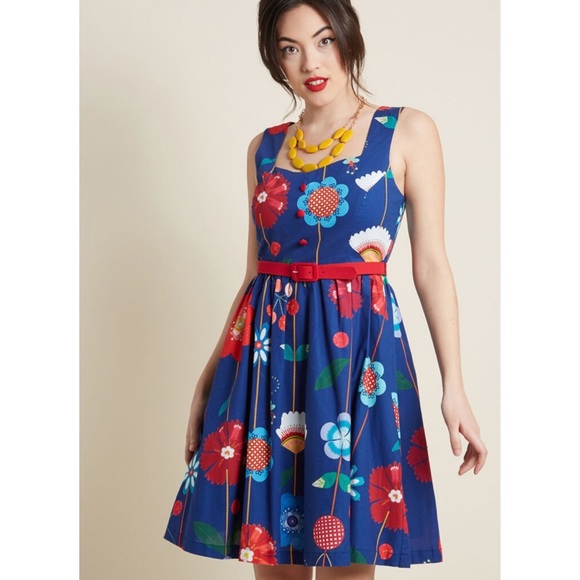 Modcloth Dresses & Skirts - ModCloth floral flower retro style cotton dress